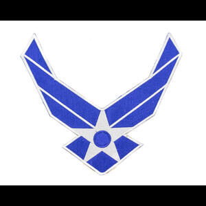 Air Force Winged Modern  Back Patch for Biker Vest